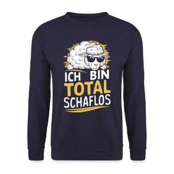 moutons, troupeau de moutons, ferme, agriculteur, berger - Sweat-shirt Unisexe - marine - Devant - Alina (178cm) & Michal (187cm)