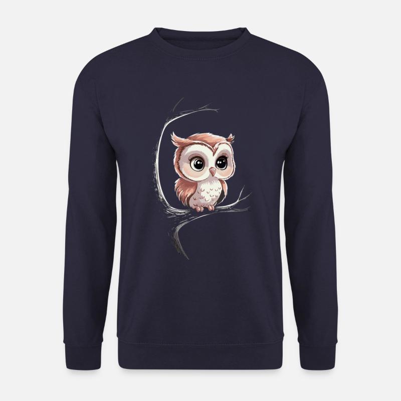 Nachteule Eule Eulen Vogel - Unisex Pullover - Navy