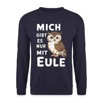 Night Owl, Owl, Owl, Bird - Unisex Sweatshirt - navy - Front - Alina (178cm) & Michal (187cm)