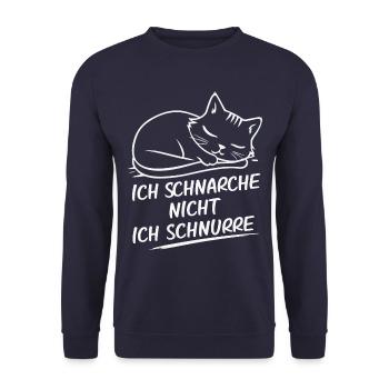 Chat Chaton Mâle Animal Chats - Sweat-shirt Unisexe - marine - Devant - Alina (178cm) & Michal (187cm)
