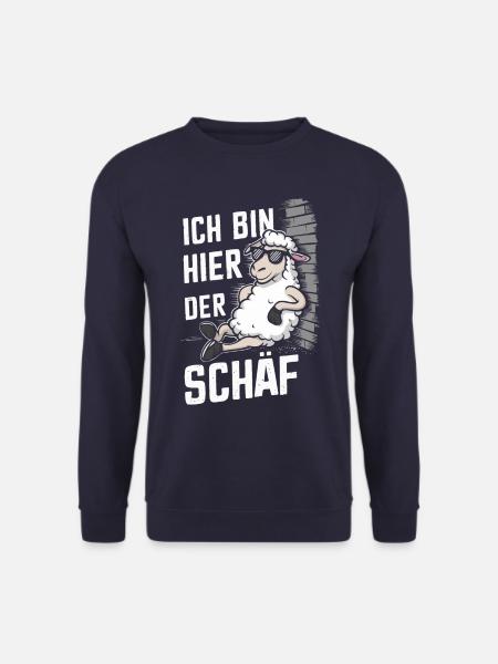 Schafe Schafherde Bauernhof Landwirt Schäfer - Unisex Pullover - Navy