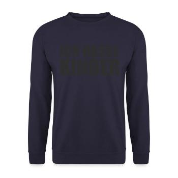 Lustig Witzig Funny Spruch Lustige Bekleidung - Unisex Pullover - Navy - Vorne - Alina (178cm) & Michal (187cm)