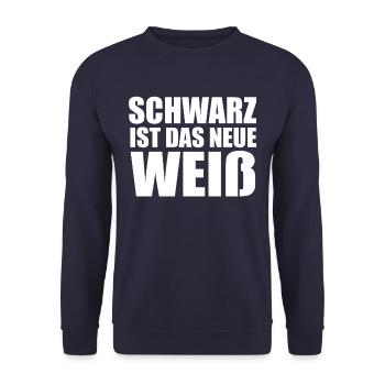 Lustig Srkastisch Ironie Schwarze Edition - Unisex Pullover - Navy - Vorne - Alina (178cm) & Michal (187cm)