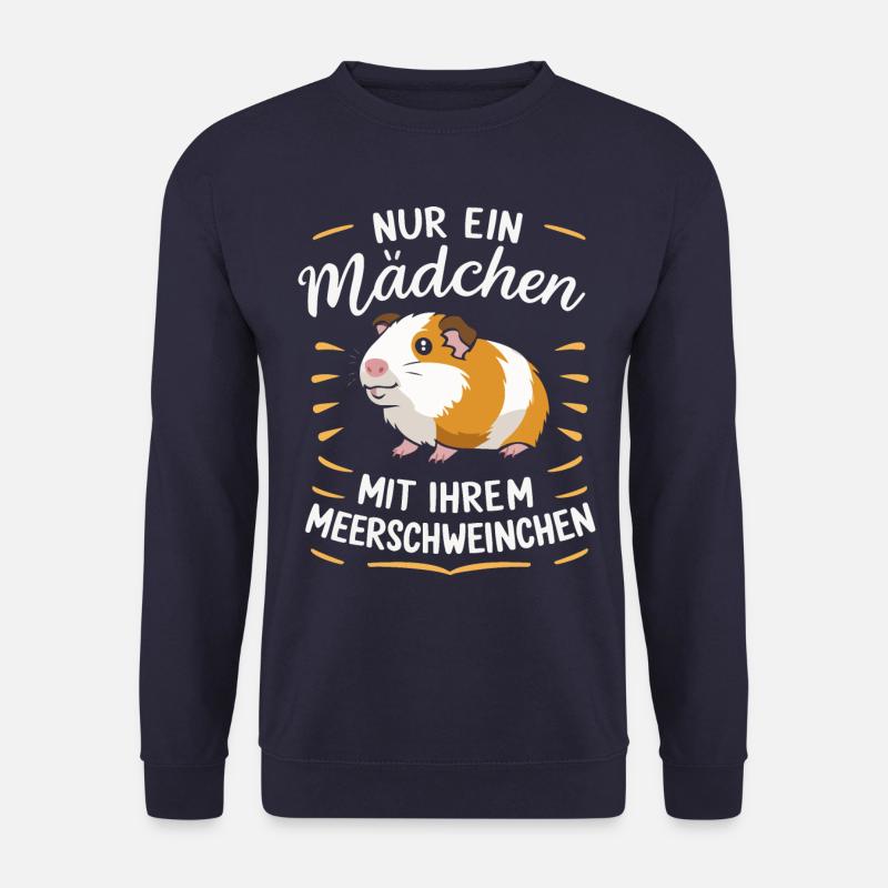 Meerschweinchen Kurzhaar Langhaar Crested Hunde - Unisex Pullover - Navy