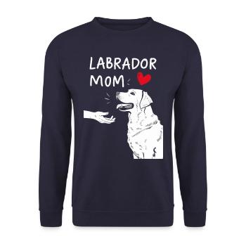 Labrador Hund Hunde - Unisex Pullover - Navy - Vorne - Alina (178cm) & Michal (187cm)