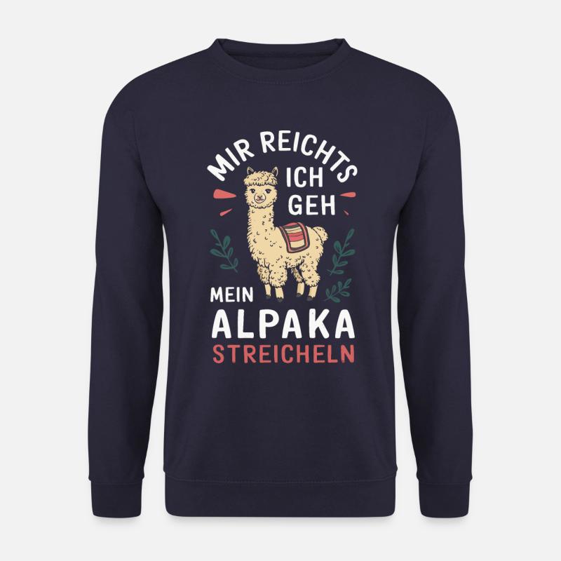 Alpaka Lama Alpakas Tier - Unisex Pullover - Navy