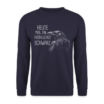 Lustig Srkastisch Ironie Schwarze Edition - Unisex Pullover - Navy - Vorne - Alina (178cm) & Michal (187cm)