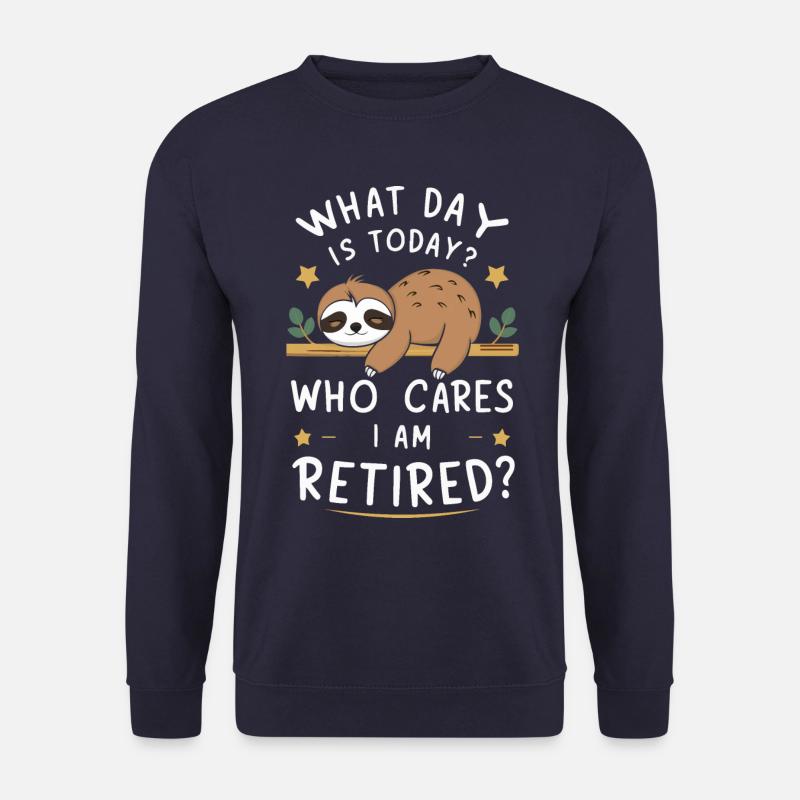 Faultier Faultiere Schlafen Faul - Unisex Pullover - Navy