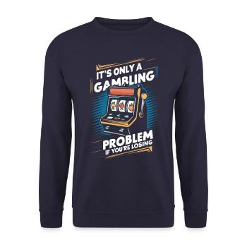 Kasino Glückspiel Casino Las Vegas Glückspieler - Unisex Pullover - Navy - Vorne - Alina (178cm) & Michal (187cm)