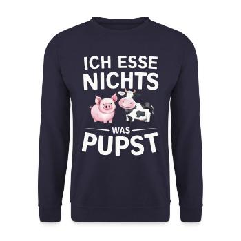 Végétarien Végétalien Bien-être animal Droits des animaux Veggie - Sweat-shirt Unisexe - marine - Devant - Alina (178cm) & Michal (187cm)