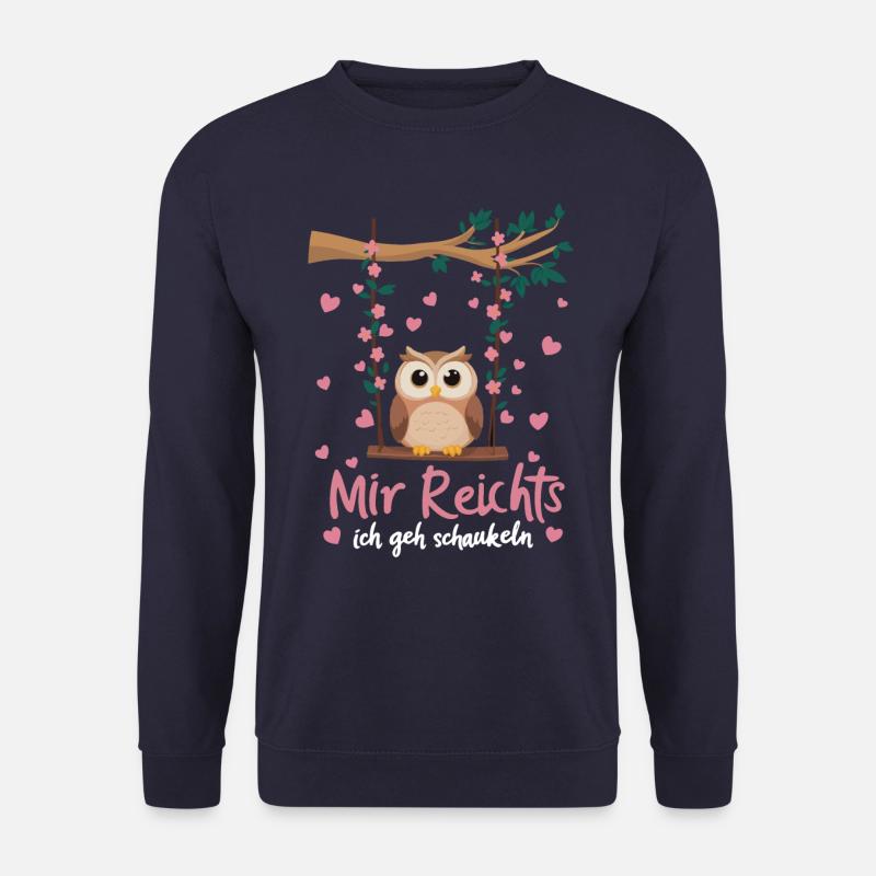 Nachteule Eule Eulen Vogel - Unisex Pullover - Navy