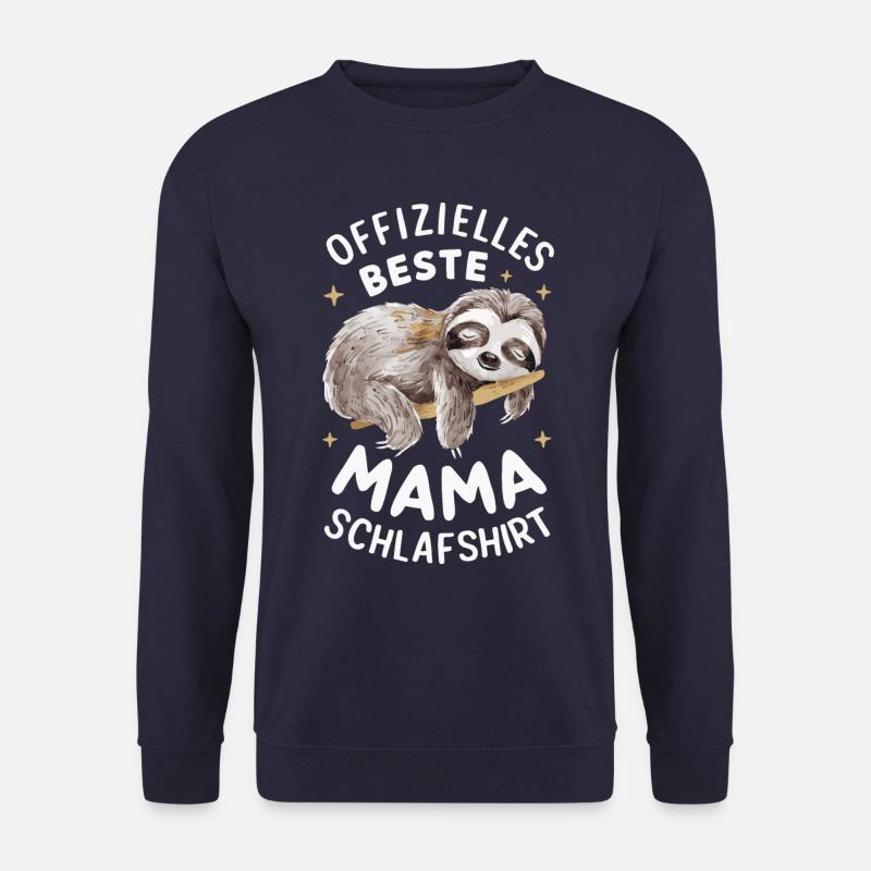 Faultier Faultiere Tier Schlafen Faul - Unisex Pullover - Navy