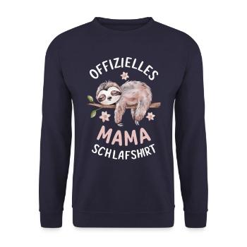 Sloth Sloths Animal Sleeping Lazy - Unisex Sweatshirt - navy - Front - Alina (178cm) & Michal (187cm)