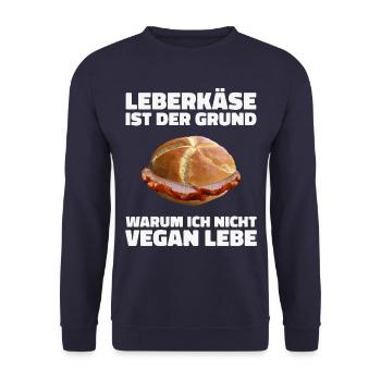Leberkäs Bayern Leberkas Semmel Fleischkäse - Sweat-shirt Unisexe - marine - Devant - Alina (178cm) & Michal (187cm)
