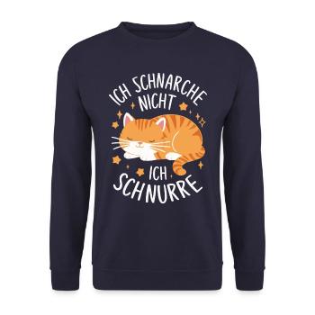 Chat Chaton Mâle Animal Chats - Sweat-shirt Unisexe - marine - Devant - Alina (178cm) & Michal (187cm)