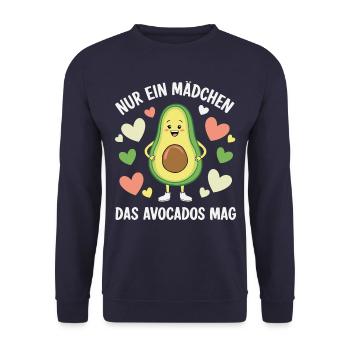 Avocat Fruit Végétalien Végétarien Avocat végétalien - Sweat-shirt Unisexe - marine - Devant - Alina (178cm) & Michal (187cm)