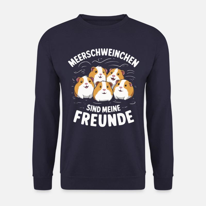 Meerschweinchen Kurzhaar Langhaar Crested Hunde - Unisex Pullover - Navy