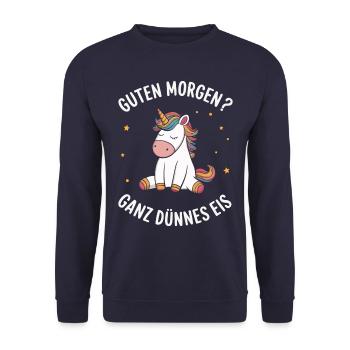 Unicorn Unicorns Mythical Creatures Mystical - Unisex Sweatshirt - navy - Front - Alina (178cm) & Michal (187cm)