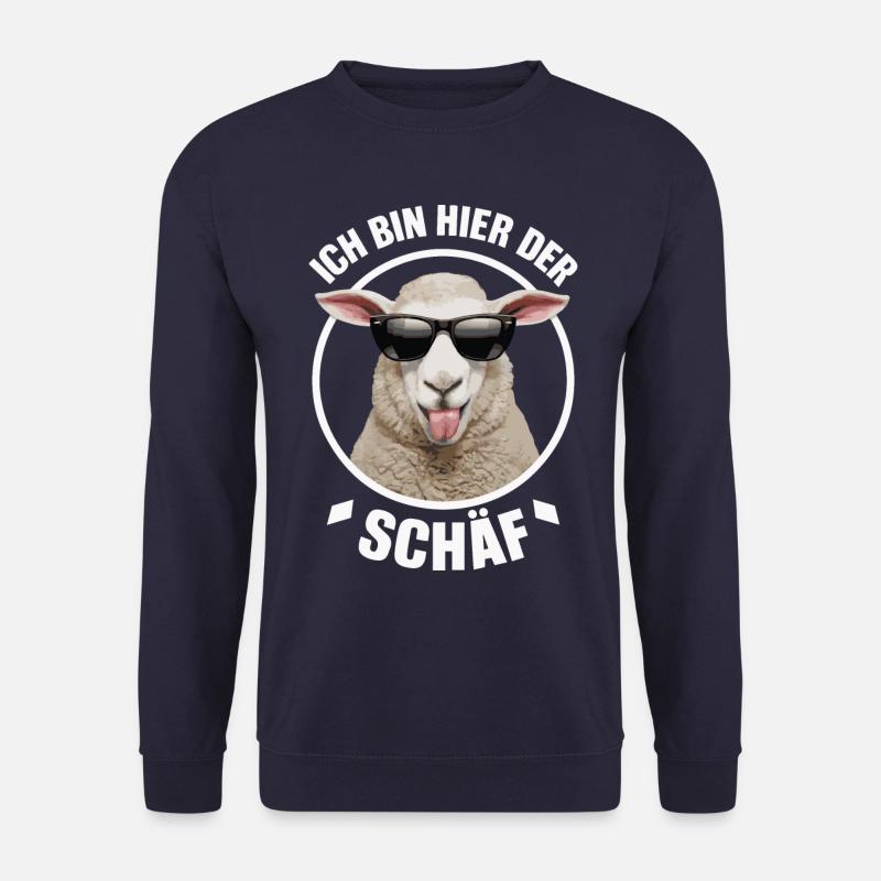 Schafe Schafherde Bauernhof Landwirt Schäfer - Unisex Pullover - Navy