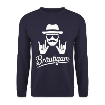 Groom Bachelor Party - Unisex Sweatshirt - navy - Front - Alina (178cm) & Michal (187cm)