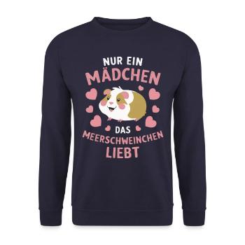 Guinea Pig Shorthair Longhair Crested Dogs - Unisex Sweatshirt - navy - Front - Alina (178cm) & Michal (187cm)