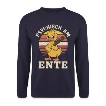 Mallard, Duck Birds, Duck, Dark Duck, Bird - Unisex Sweatshirt - navy - Front - Alina (178cm) & Michal (187cm)