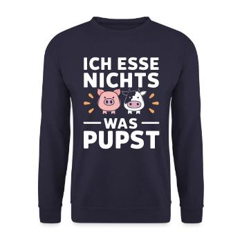 Vegetarian Vegan Animal Welfare Animal Rights Veggie - Unisex Sweatshirt - navy - Front - Alina (178cm) & Michal (187cm)