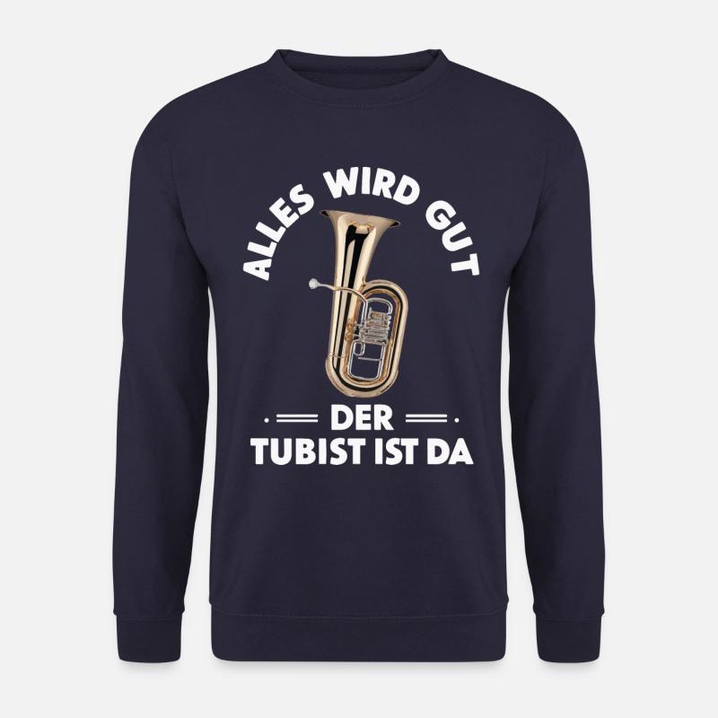 Tuba Tubist Instrument - Unisex Pullover - Navy