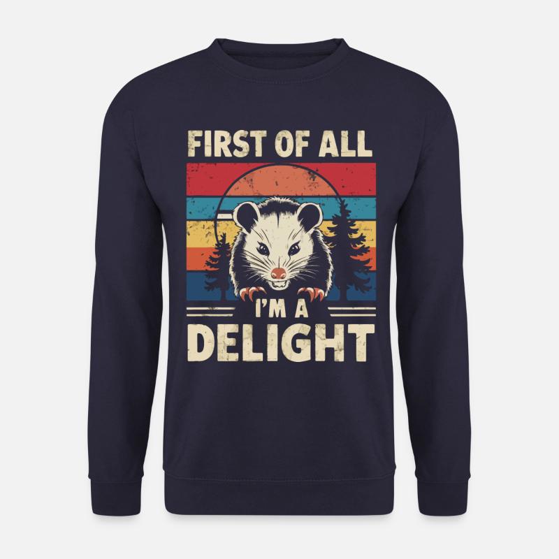 Opossum Possum Tier - Unisex Pullover - Navy