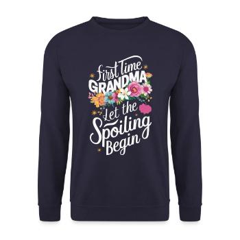 Grandma Grandmother Mother's Day Family - Unisex Sweatshirt - navy - Front - Alina (178cm) & Michal (187cm)