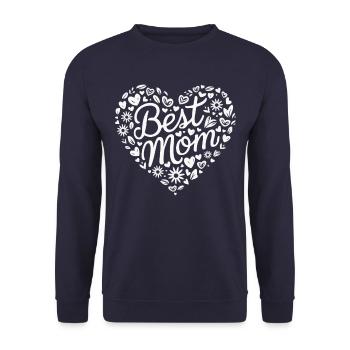 Maman Maman Fête des Mères Famille - Sweat-shirt Unisexe - marine - Devant - Alina (178cm) & Michal (187cm)