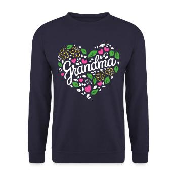 Grandma Grandmother Mother's Day Family - Unisex Sweatshirt - navy - Front - Alina (178cm) & Michal (187cm)