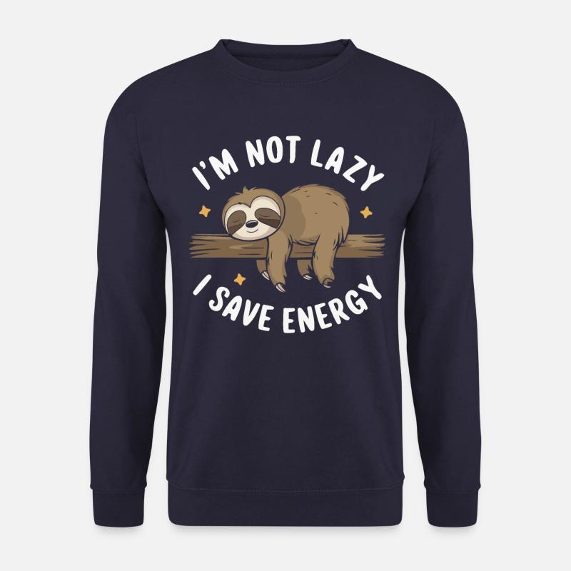 Faultier Faultiere Schlafen Faul - Unisex Pullover - Navy