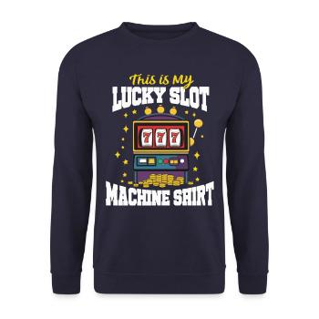 Jeux de casino Casino Las Vegas Joueurs - Sweat-shirt Unisexe - marine - Devant - Alina (178cm) & Michal (187cm)
