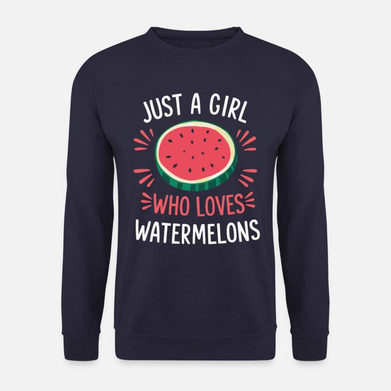 Pastèque, melon, fruit - Sweat-shirt Unisexe - marine