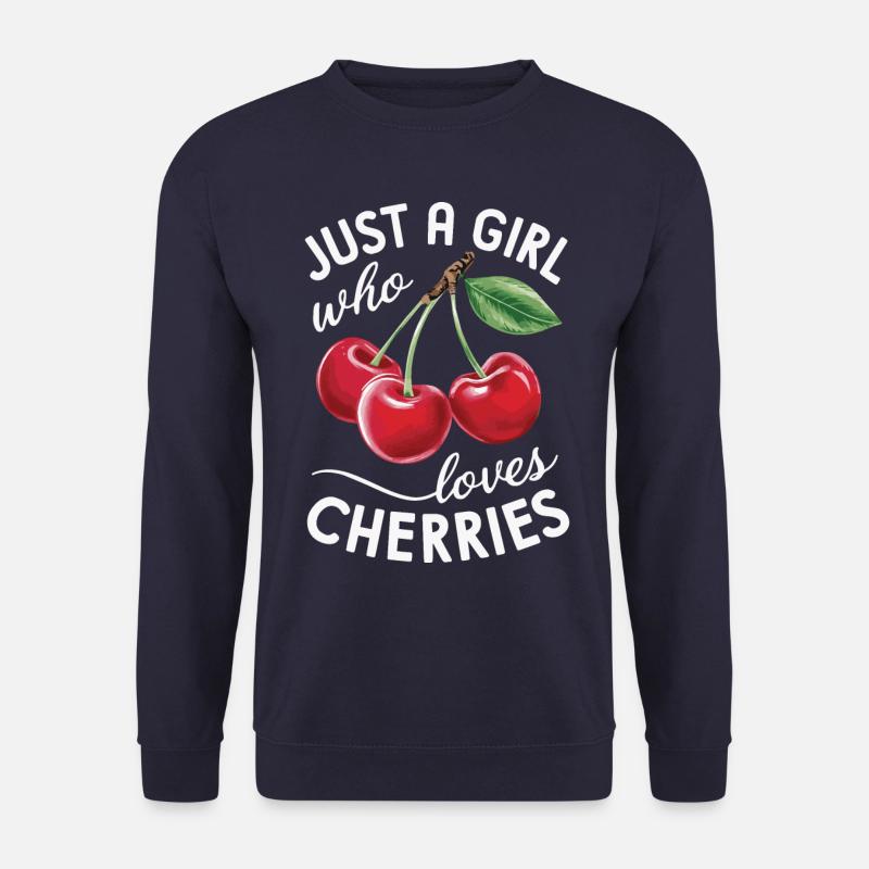 Kirsche Kirschen Früchte Essen - Unisex Pullover - Navy