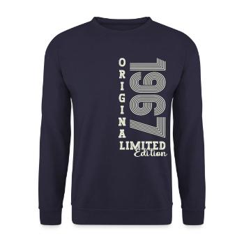 Original vintage 1967 55th birthday gift - Unisex Sweatshirt - navy - Front - Alina (178cm) & Michal (187cm)