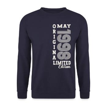 25th Birthday Man Original May Vintage 1998 - Unisex Sweatshirt - navy - Front - Alina (178cm) & Michal (187cm)