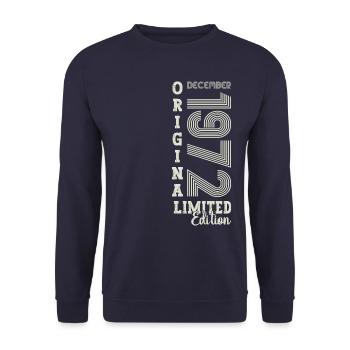 Original December 1972 50th birthday gift - Unisex Sweatshirt - navy - Front - Alina (178cm) & Michal (187cm)