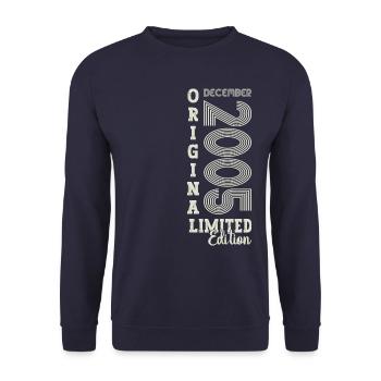 Original December 2005 17th Birthday Gift - Unisex Sweatshirt - navy - Front - Alina (178cm) & Michal (187cm)