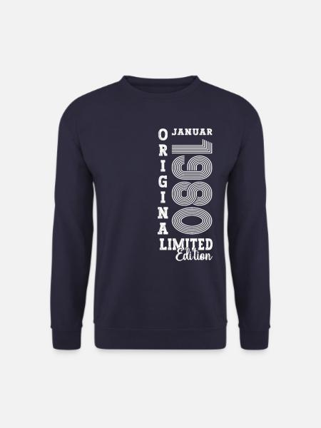 Jahrgang 1980 Januar 43. Geburtstag Geschenk Mann - Unisex Pullover - Navy