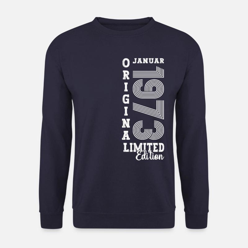 Jahrgang 1973 Januar 50. Geburtstag Geschenk Mann - Unisex Pullover - Navy