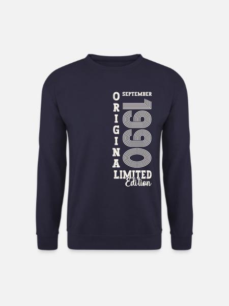 33rd Birthday Original September Vintage 1990 - Unisex Sweatshirt - navy