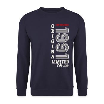 33rd Birthday Legend September 1991 Volume 91 - Unisex Sweatshirt - navy - Front - Alina (178cm) & Michal (187cm)