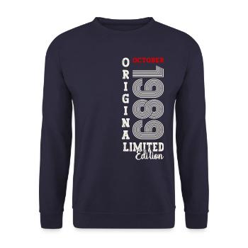 35e anniversaire Original Octobre 1989 Né en 1989 - Sweat-shirt Unisexe - marine - Devant - Alina (178cm) & Michal (187cm)