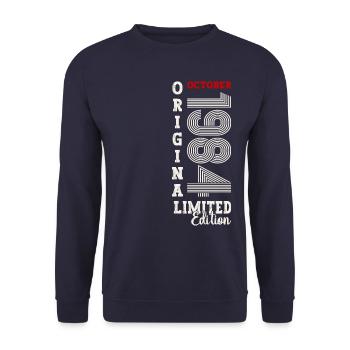 40th Birthday Original October 1984 Volume 84 - Unisex Sweatshirt - navy - Front - Alina (178cm) & Michal (187cm)
