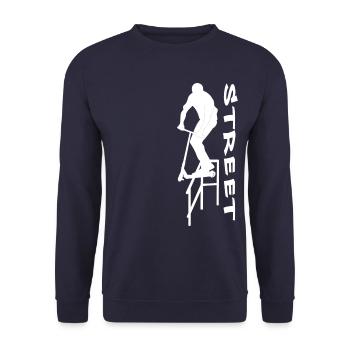 Street 4 - Sweat-shirt Unisexe - marine - Devant - Alina (178cm) & Michal (187cm)