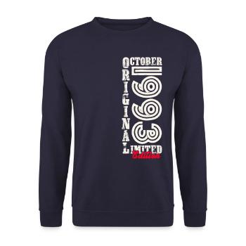 30th Birthday Original October Year 1993 - Unisex Sweatshirt - navy - Front - Alina (178cm) & Michal (187cm)