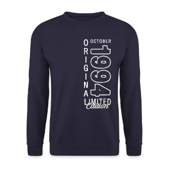 29th Birthday Gift Husband October Vintage 1994 - Unisex Sweatshirt - navy - Front - Alina (178cm) & Michal (187cm)
