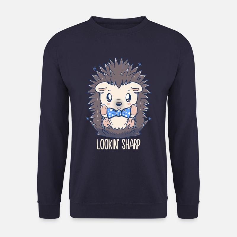Lookin Sharp Dapper Hedgehog - Unisex Sweatshirt - navy
